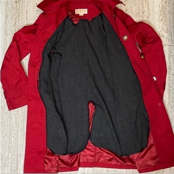MICHAEL Michael Kors red hooded trench coat. Small - Picture 12 of 12